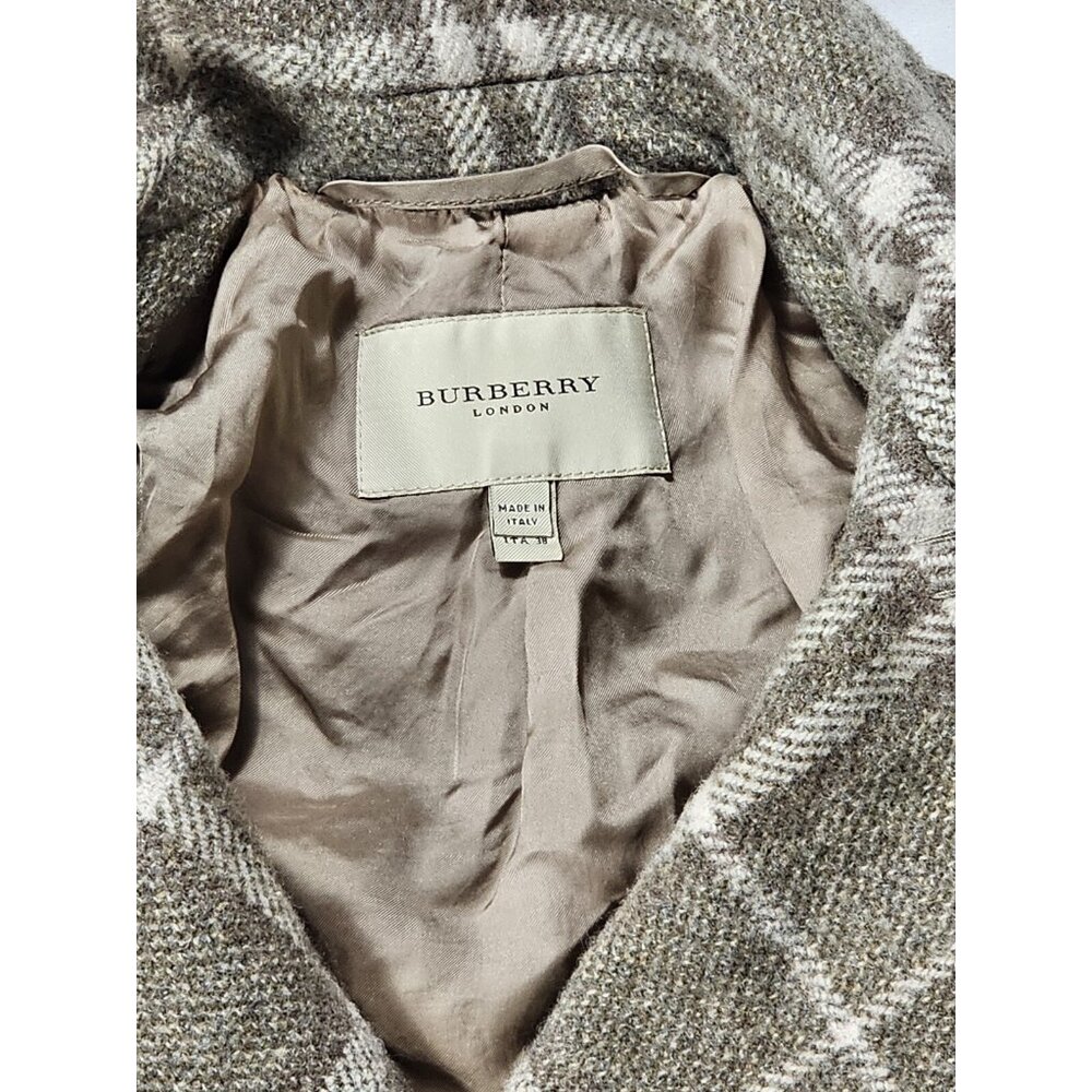 Burberry Nova Check Plaid Jacket Size 4 Green Multicolor - Picture 5 of 7
